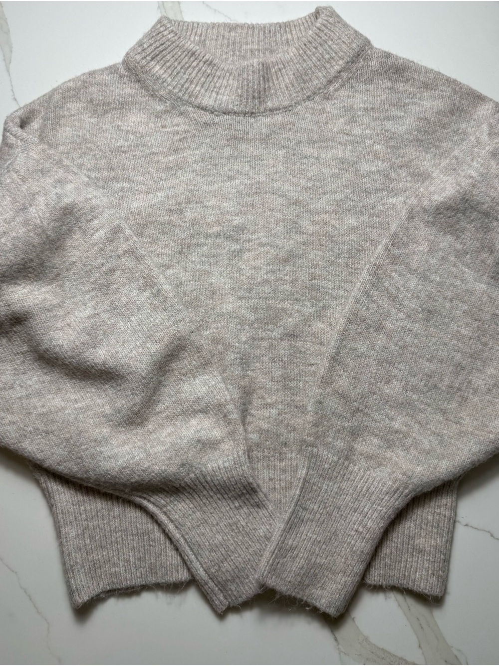 Sadie & Sage Neutral Heathered Turtleneck Sweater